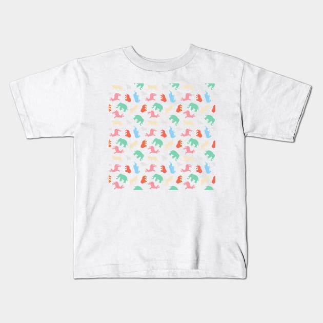 Animal Pattern Kids T-Shirt by VEKTORKITA